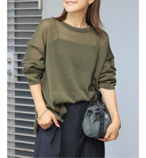 OUTDOOR PRODUCTS Usual Things「ルーズニットプルオーバー」|ニット・セーター|カーキ