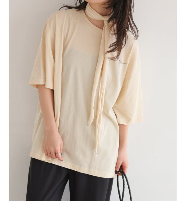 SLOBE IENA「Plus by ONIT/オニット SLOBE別注 スカーフ付Tシャツ」|Tシャツ・カットソー|