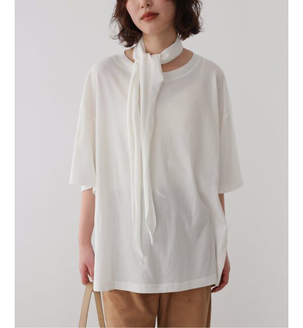 SLOBE IENA「Plus by ONIT/オニット SLOBE別注 スカーフ付Tシャツ」|Tシャツ・カットソー|