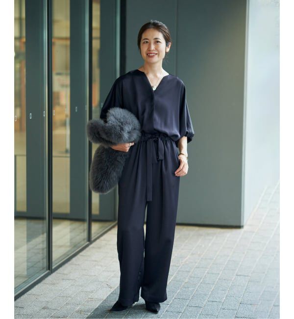 VERMEIL par iena「《一部WEB限定》サテンオールインワン」|オールインワン|