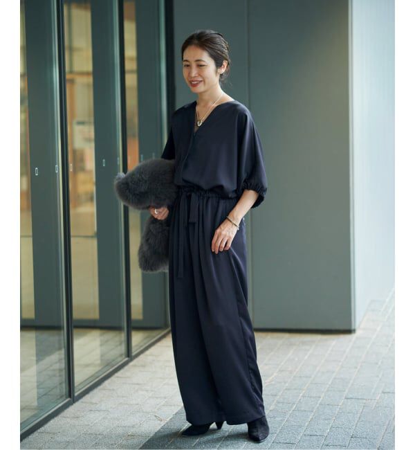 VERMEIL par iena「《一部WEB限定》サテンオールインワン」|オールインワン|