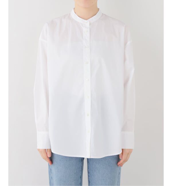 SLOBE IENA「Bennetts Lane shirts/ベネッツレーンシャツ SLOBE別注 バンドカラーシャツ」|シャツ・ブラウス|ホワイト