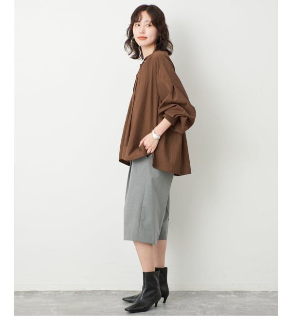SLOBE IENA「《予約》ナロータイシアーギャザーブラウス」|シャツ・ブラウス|