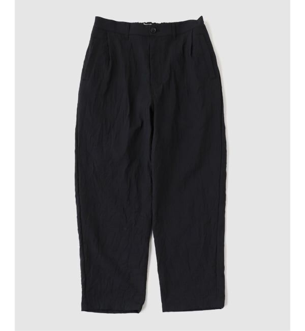 417 EDIFICE「STILL BY HAND / スティルバイハンド Creasy pleated pants」|スラックス|ブラック