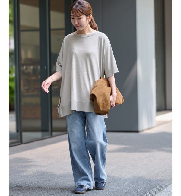 JOURNAL STANDARD relume「《追加2》接触冷感 / ウォッシャブルクールポンチョプルオーバー」|ニット・セーター|