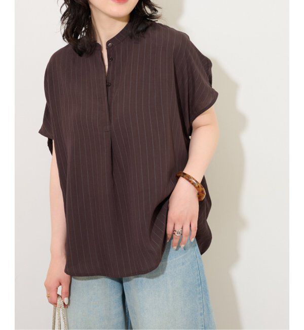 JOURNAL STANDARD relume「《WEB限定追加》N/Rダブルストライプブラウス」|シャツ・ブラウス|ブラウン