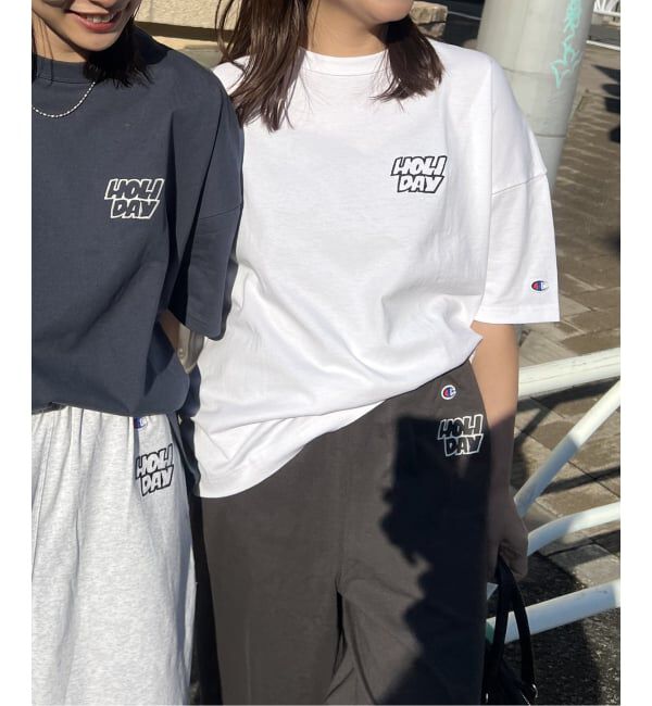 JOURNAL STANDARD「別注【CHAMPION*JOURNAL STANDARD by HOLIDAY】16s/1 Jersey T-SH」|Tシャツ・カットソー|ホワイト