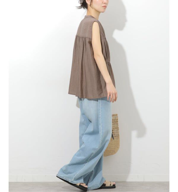 JOURNAL STANDARD relume「ストライプギャザーブラウス」|シャツ・ブラウス|