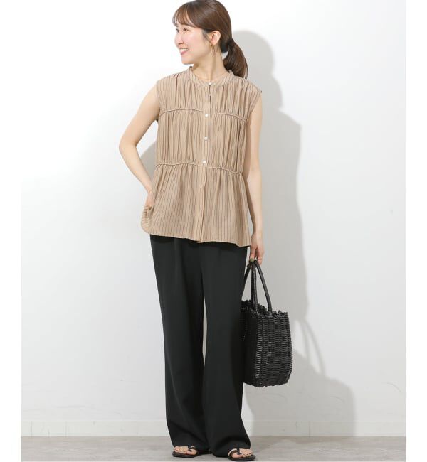 JOURNAL STANDARD relume「ストライプギャザーブラウス」|シャツ・ブラウス|