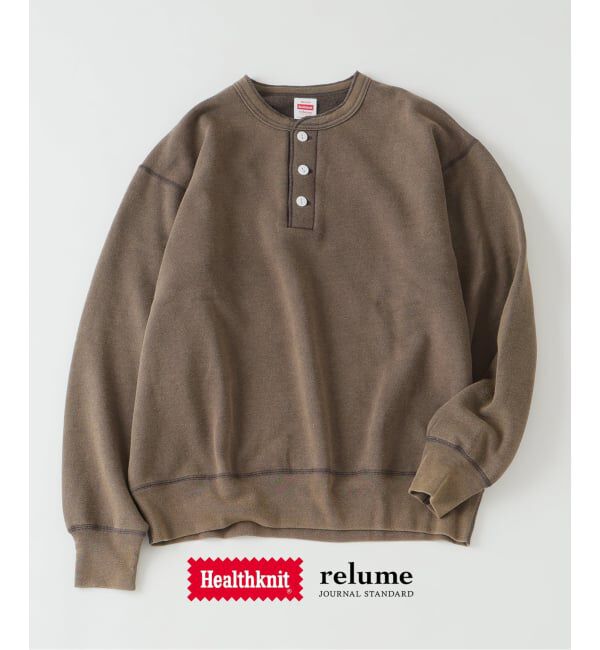 JOURNAL STANDARD relume「《予約》Healthknit / ヘルスニット 別注 ヴィンテージ ヘンリーネック スウェット」|スウェット・ジャージ|ブラウン