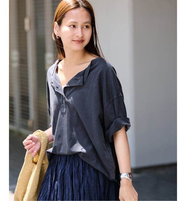 FRAMeWORK「《追加》ヘンリーネックWIDE-Tee2」|Tシャツ・カットソー|
