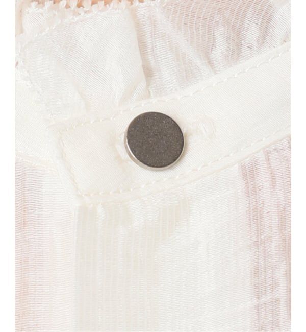 U by SPICK&SPAN「《予約》レーストリムスタンドフリルシャツ」|シャツ・ブラウス|