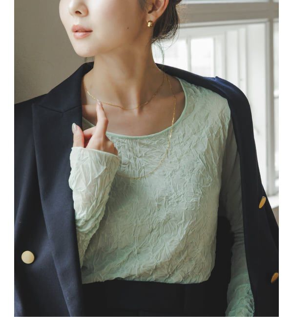 NOBLE「《予約》リンクルシアージャージーTOPS」|Tシャツ・カットソー|グリーン B