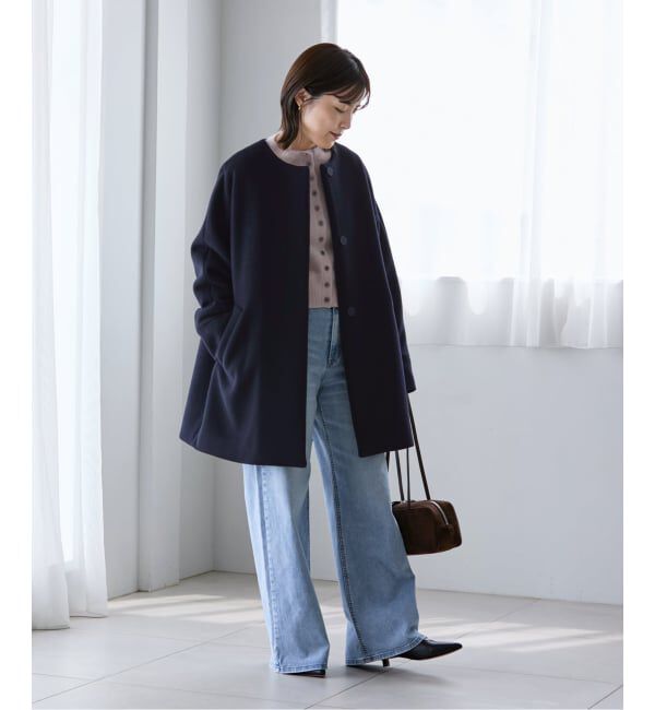 新品未使用　今期　TICCA　ティッカ　ジャケコート ネイビー 予約》TICCA / ティッカ ノーカラーコート｜ルミネのファッション通販