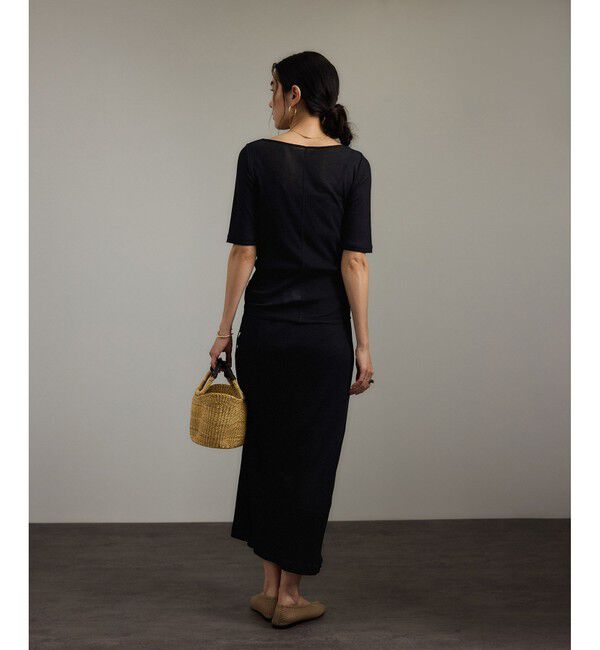 SALON adam et rope'「nu=layerアシンメトリーシャーリングスカート」|スカート|
