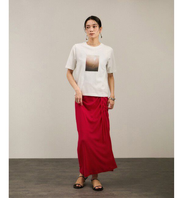 SALON adam et rope'「nu=layerアシンメトリーシャーリングスカート」|スカート|