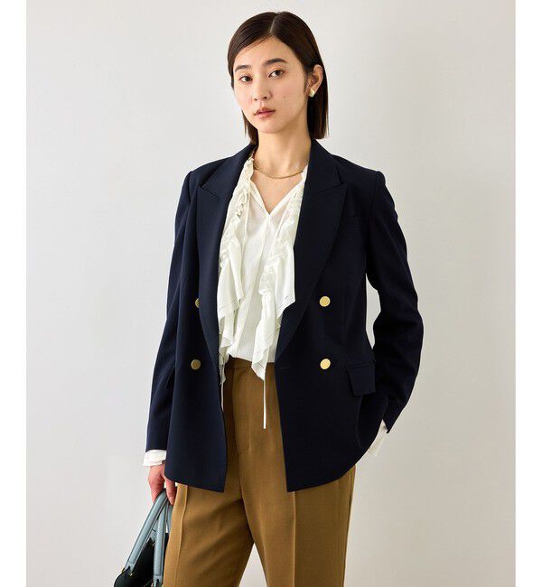 ROPE「【J'aDoRe・一部店舗限定サイズ】2WAYラッフルフリルブラウス(襟取り外し可能 )/イージーケア」|シャツ・ブラウス|