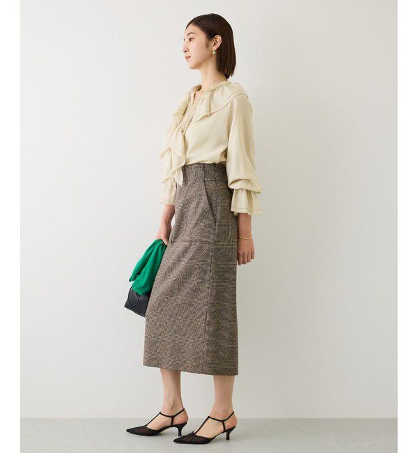 ROPE「【J'aDoRe・一部店舗限定サイズ】2WAYラッフルフリルブラウス(襟取り外し可能 )/イージーケア」|シャツ・ブラウス|