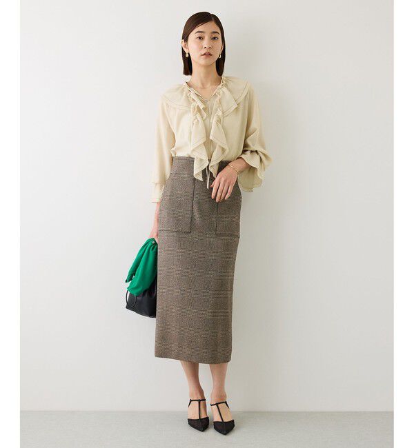 ROPE「【J'aDoRe・一部店舗限定サイズ】2WAYラッフルフリルブラウス(襟取り外し可能 )/イージーケア」|シャツ・ブラウス|