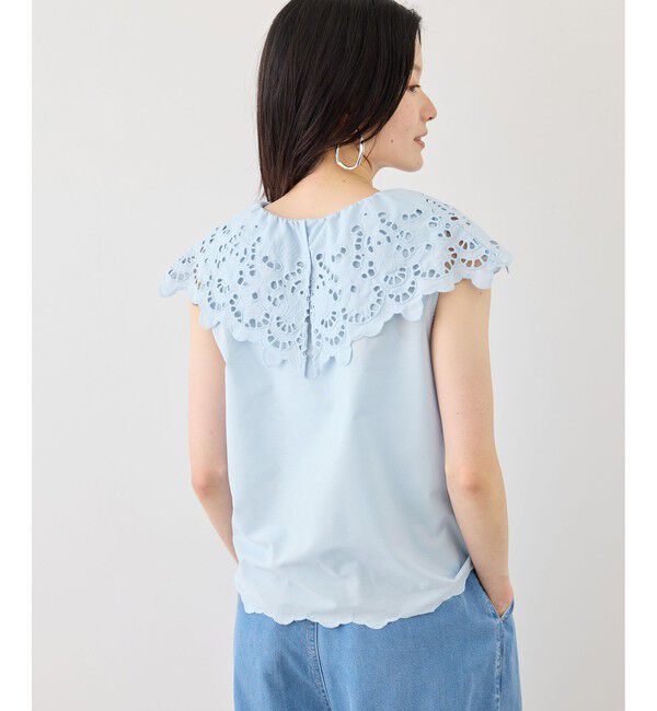 Rope&rsquo;Picnic「刺繍フリルブラウス」|シャツ・ブラウス|