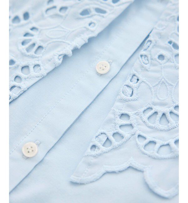 Rope&rsquo;Picnic「刺繍フリルブラウス」|シャツ・ブラウス|