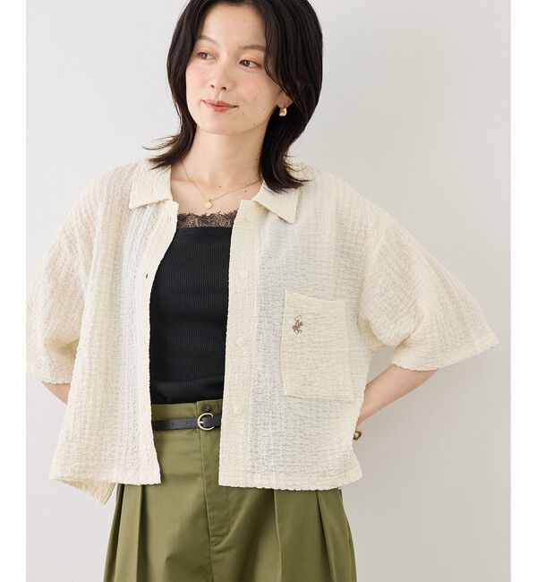 Rope&rsquo;Picnic「【BEVERLYHILLS POLO CLUB/ビバリーヒルズポロクラブ】ふくれジャガードシャツ」|シャツ・ブラウス|