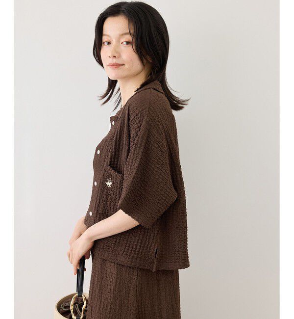 Rope&rsquo;Picnic「【BEVERLYHILLS POLO CLUB/ビバリーヒルズポロクラブ】ふくれジャガードシャツ」|シャツ・ブラウス|