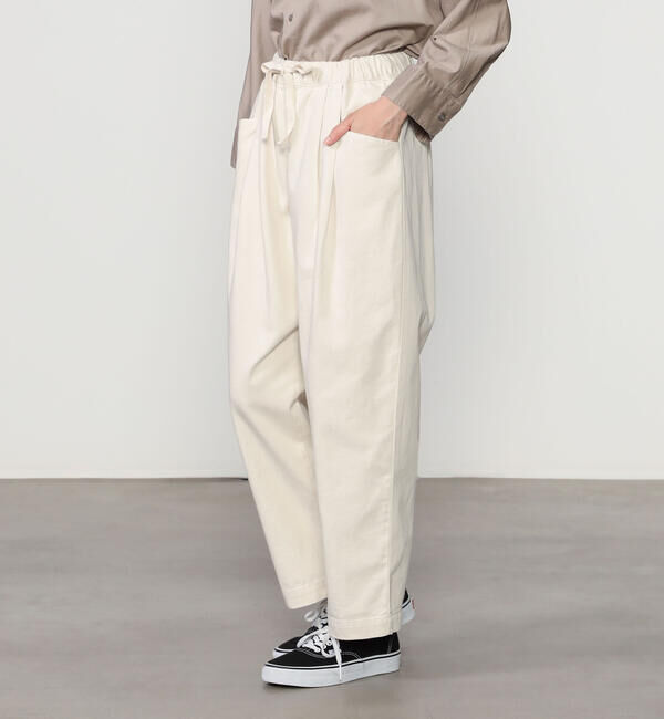 DANTON「DANTON | 2タック イージーパンツ WOMEN」|チノ|IVORY