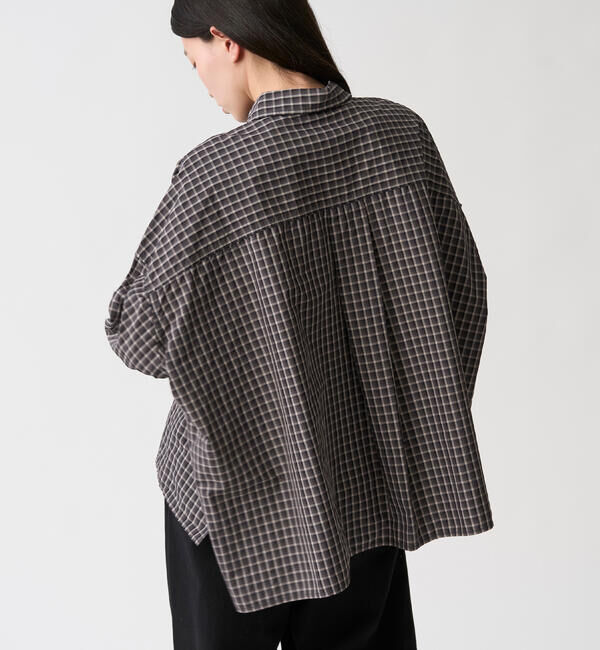 DANTON「DANTON | ナイロンタフタ レギュラーカラー長袖シャツ WOMEN」|シャツ・ブラウス|