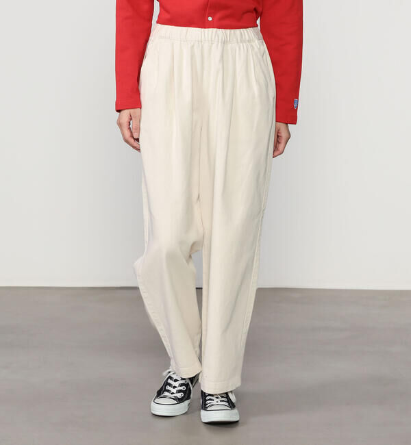 ORCIVAL「ORCIVAL | 〈別注〉コットン 2タックワイドイージー パンツ WOMEN」|チノ|IVORY