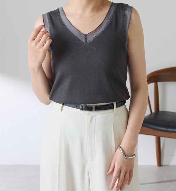  「Vネックタンクトップ」|Tシャツ・カットソー|