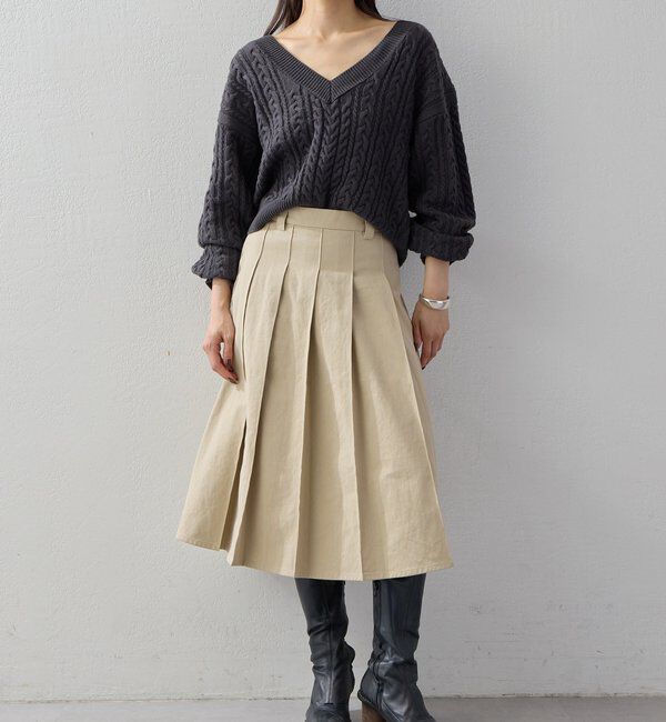  「【2026AW Debut】【UNFORM】ケーブルショートニット」|ニット・セーター|