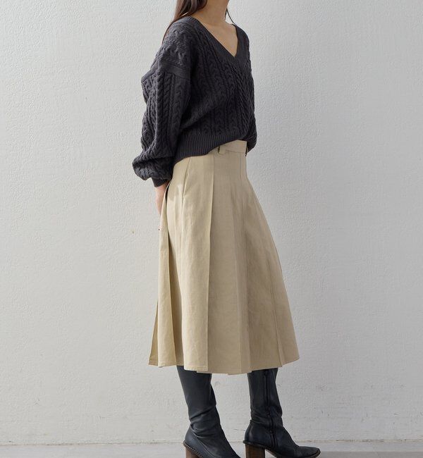  「【2026AW Debut】【UNFORM】ケーブルショートニット」|ニット・セーター|