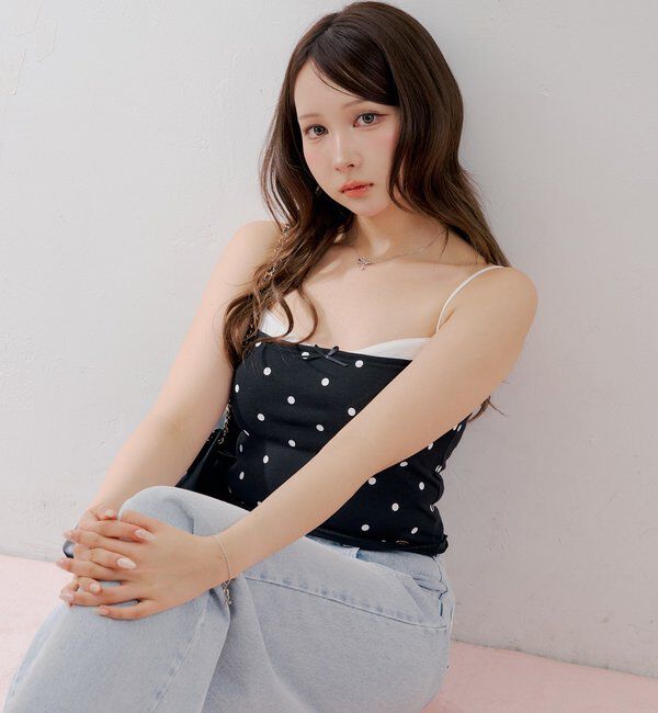  「カップ付きレイヤードキャミ」|キャミソール|