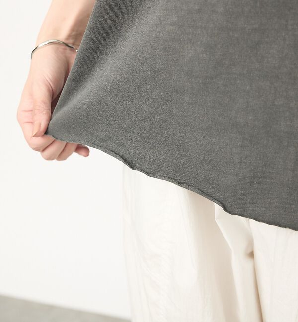 abahouse mavie「【2WAY】ピグメントオフショルダーロゴTシャツ」|Tシャツ・カットソー|