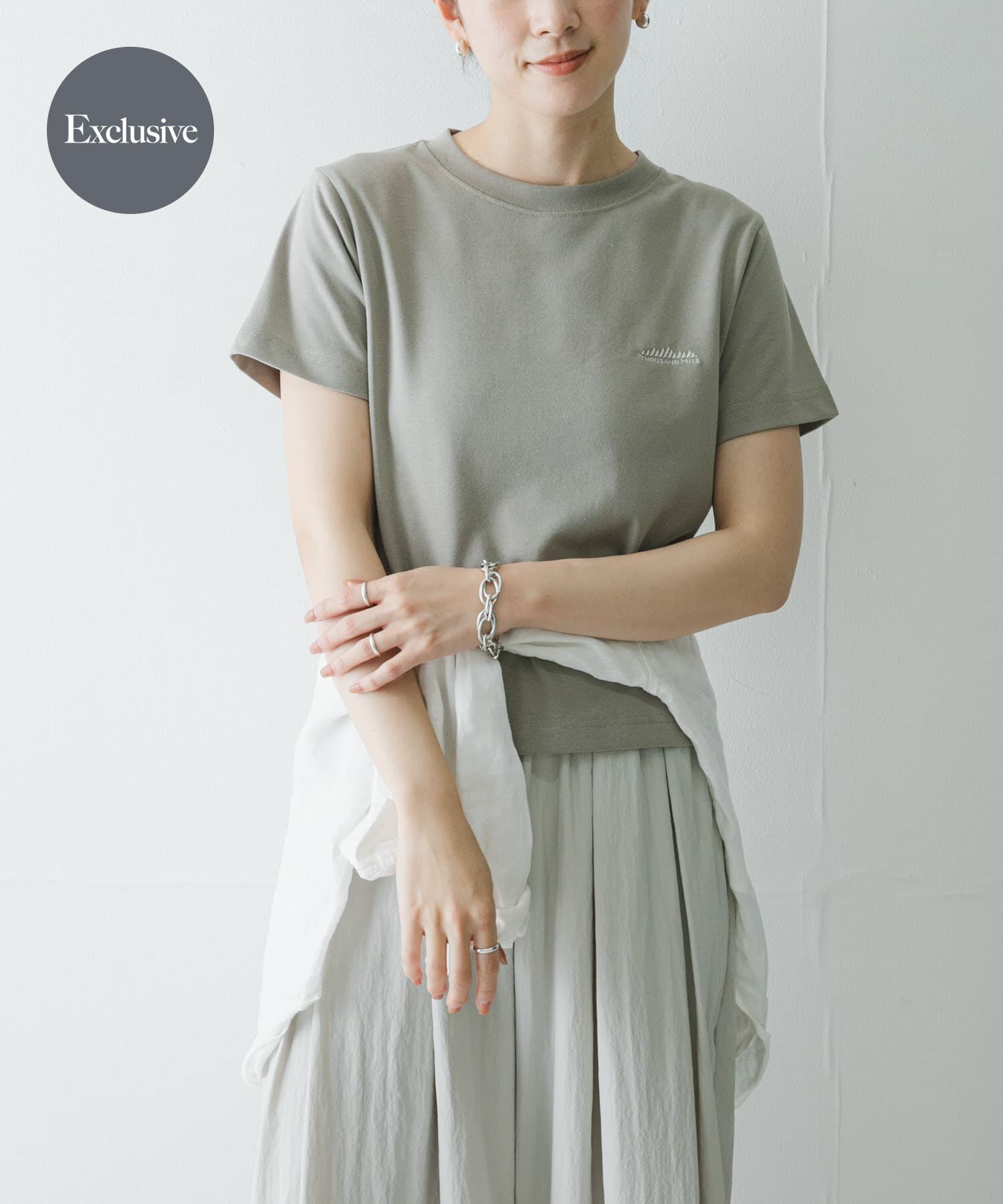 URBAN RESEARCH「『吸水速乾』『別注』THOUSAND MILE&times;URBAN RESEARCH　SHORT SLEEVE T-SHIRTS」|Tシャツ・カットソー|グレー系その他