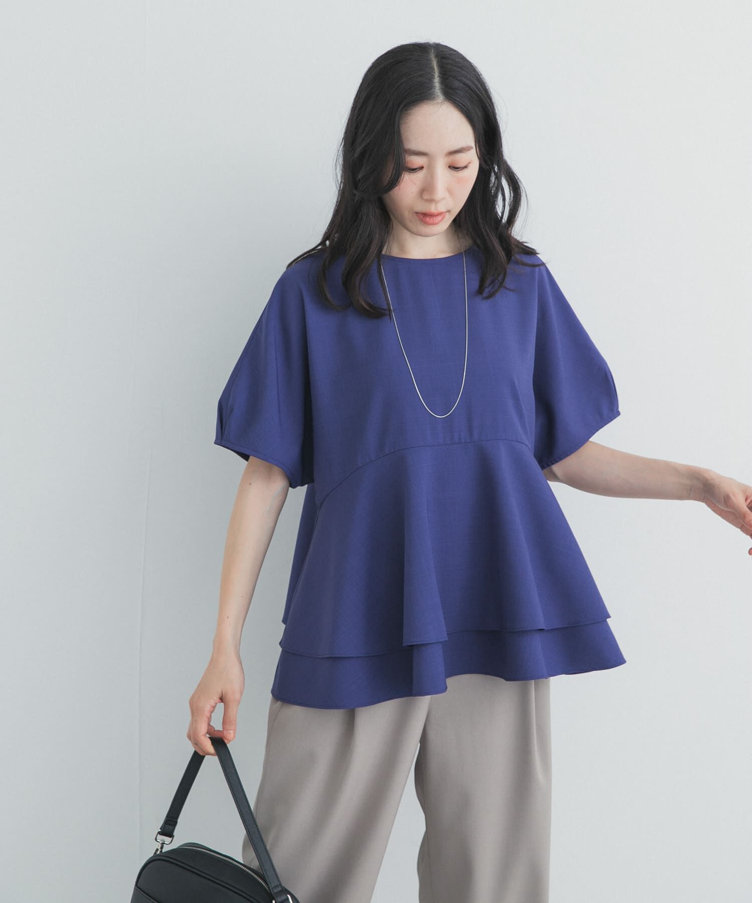 URBAN RESEARCH DOORS「ペプラムティアードブラウス」|シャツ・ブラウス|