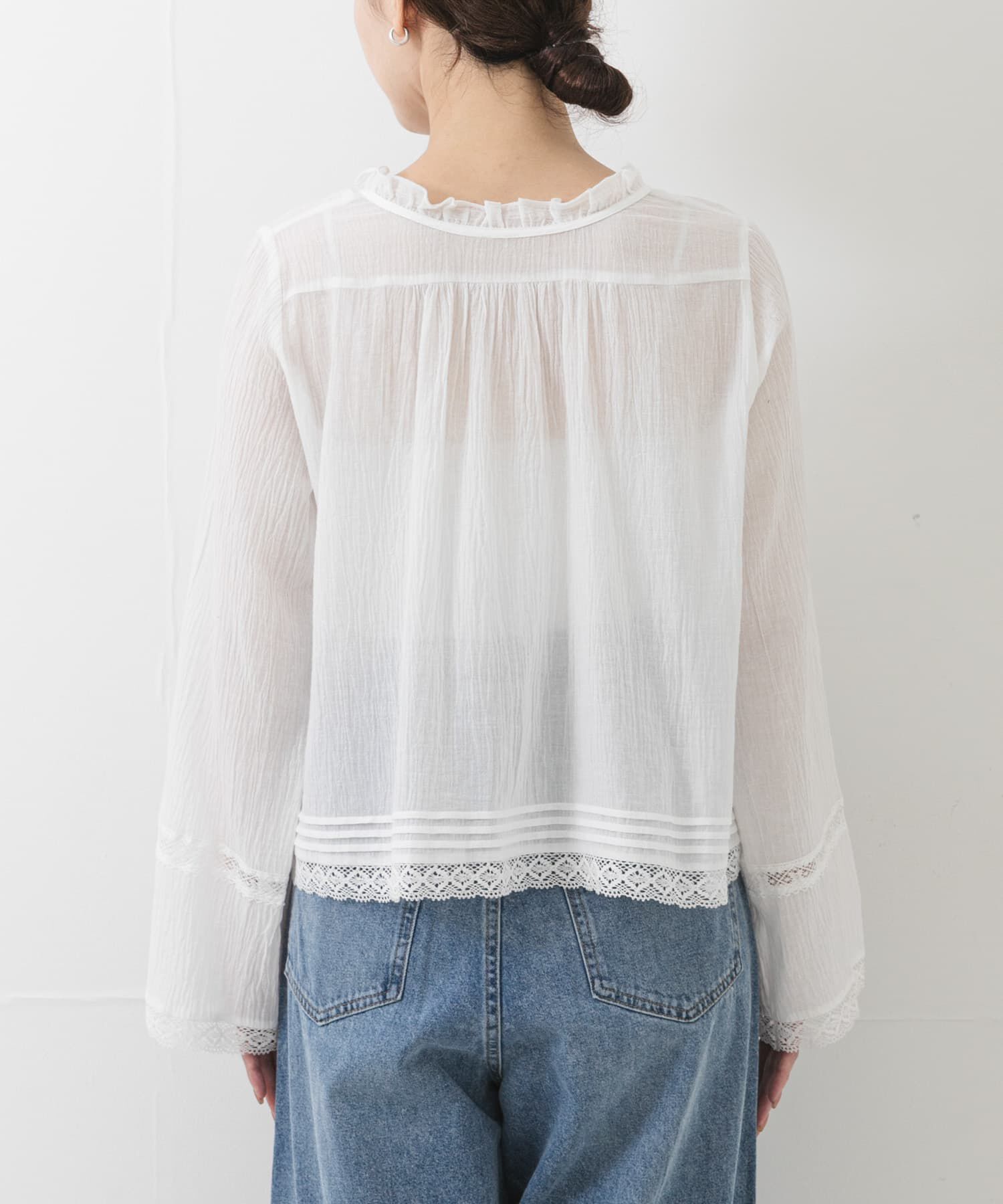 URBAN RESEARCH「Picchi Nia　SOFT FRILL WHITE」|シャツ・ブラウス|