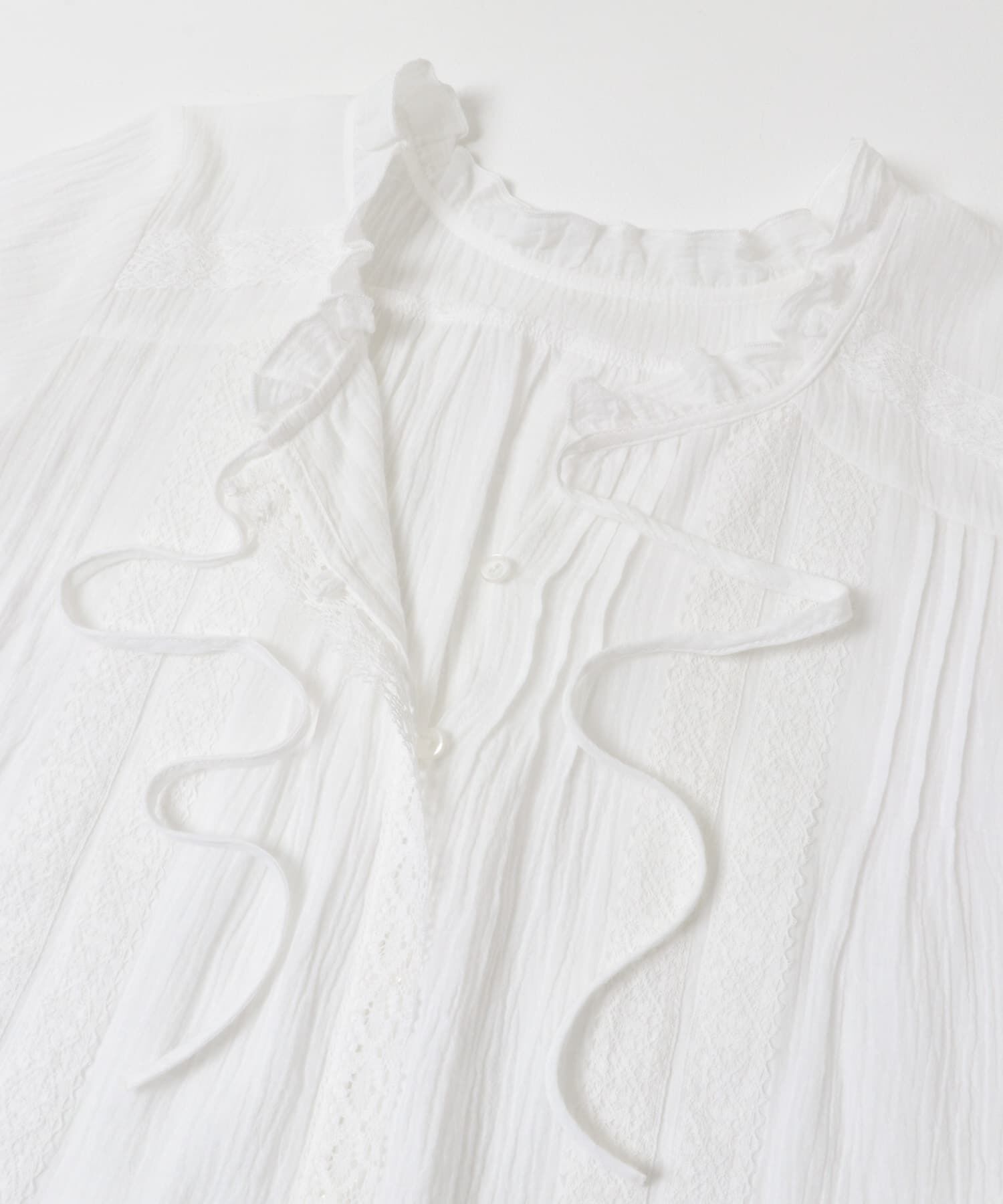 URBAN RESEARCH「Picchi Nia　SOFT FRILL WHITE」|シャツ・ブラウス|