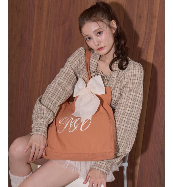 MAJESTICLEGON「リボンモチーフセットロゴトートバッグ」|トートバッグ|