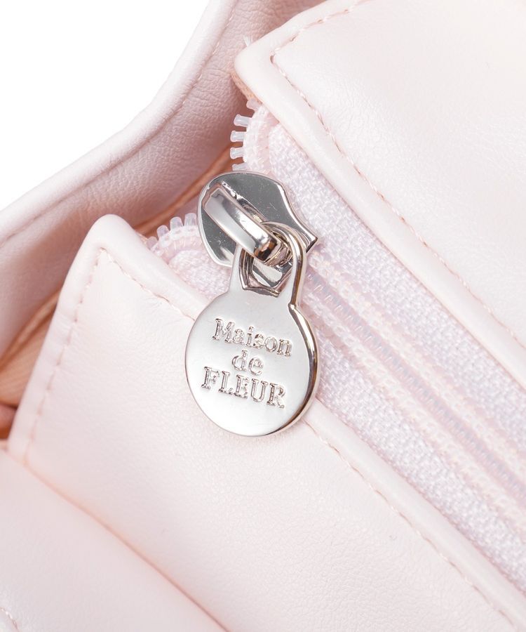 Maison de FLEUR「【5色展開/キャリーオン/A4対応】ファスナー付きキャリーオンスクエアトート」|トートバッグ|