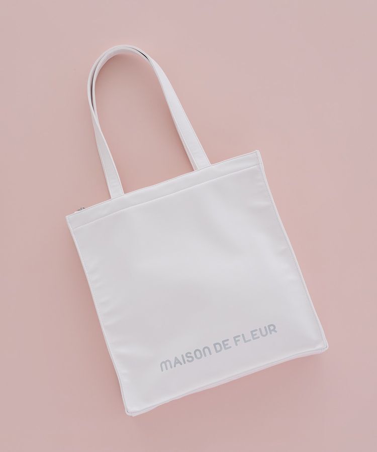 Maison de FLEUR「【5色展開/キャリーオン/A4対応】ファスナー付きキャリーオンスクエアトート」|トートバッグ|
