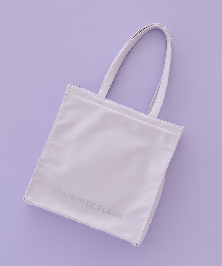 Maison de FLEUR「【5色展開/キャリーオン/A4対応】ファスナー付きキャリーオンスクエアトート」|トートバッグ|
