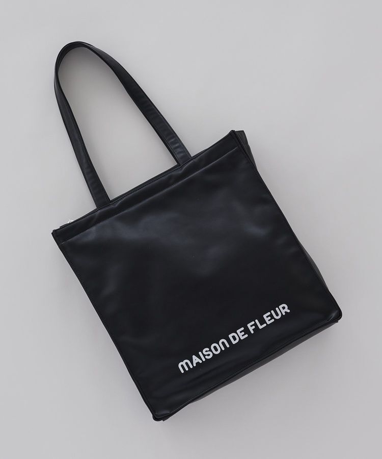 Maison de FLEUR「【5色展開/キャリーオン/A4対応】ファスナー付きキャリーオンスクエアトート」|トートバッグ|