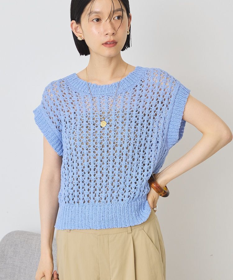 AMERICAN HOLIC「ノースリーブニットプルオーバー」|ニット・セーター|Blue