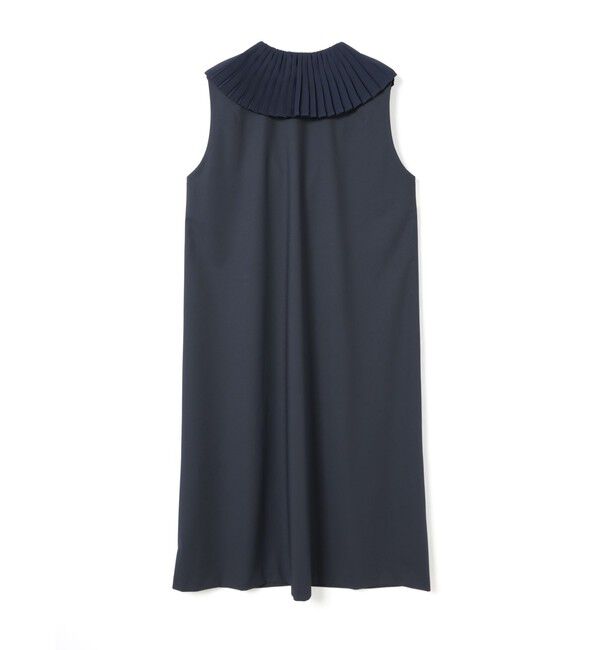 mizuiro ind「mizuiro ind プリーツカラーノースリーブワンピース」|ワンピース|