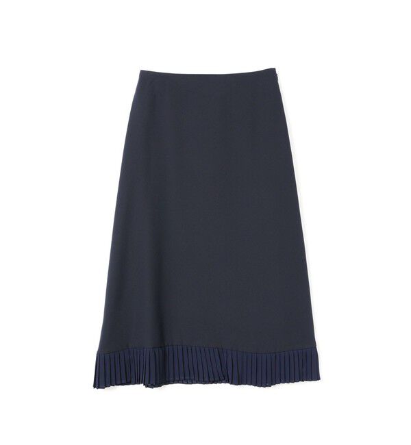 mizuiro ind「mizuiro ind プリーツヘムAラインスカート」|スカート|ネイビー
