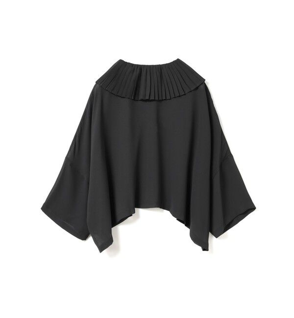 mizuiro ind「mizuiro ind プリーツカラーワイドシャツ」|シャツ・ブラウス|