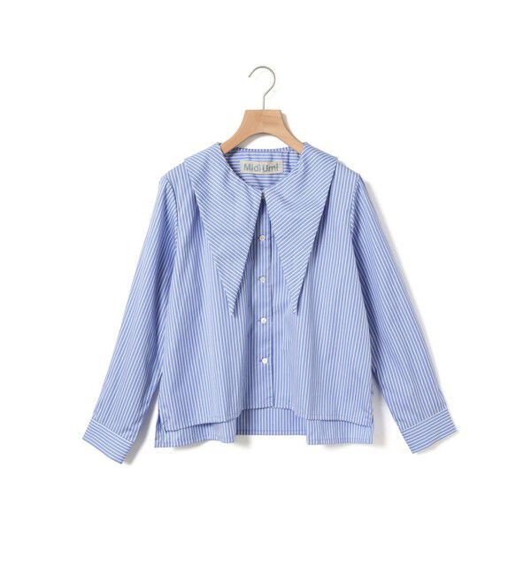 MidiUmi「MidiUmi スカーフライクショートシャツ」|シャツ・ブラウス|