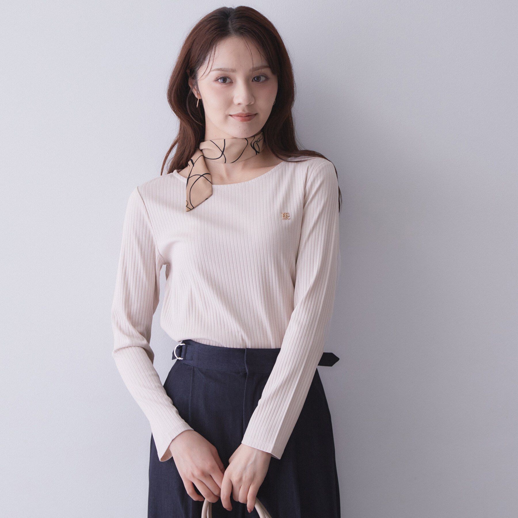 index「【接触冷感／UVケア】テレコボートネックトップス《洗濯機OK》」|Tシャツ・カットソー|